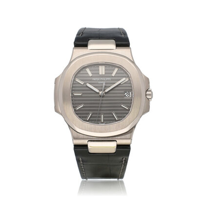 Nautilus 40 white gold grey / slate 2008 box + papers
