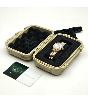 Rolex Lady-Datejust 26 gold President porcelain white factory dia dial + bezel 1989 | NEW ROLEX
