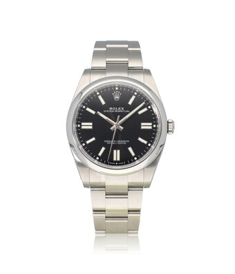 Rolex Oyster Perpetual 41 steel black domed Oyster 2024 box + papers