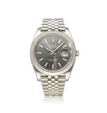 Rolex Datejust II 41 steel rhodium - slate - grey fluted Jubilee 2019 B+P | NEW ROLEX SERVICE