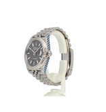 Rolex Datejust II 41 steel rhodium - slate - grey fluted Jubilee 2019 B+P | NEW ROLEX SERVICE