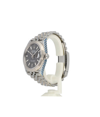 Rolex Datejust II 41 steel rhodium - slate - grey fluted Jubilee 2019 B+P | NEW ROLEX SERVICE