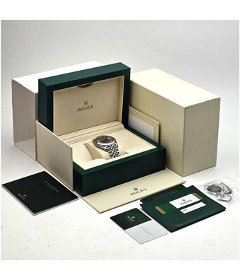 Rolex Datejust II 41 steel rhodium - slate - grey fluted Jubilee 2019 B+P | NEW ROLEX SERVICE