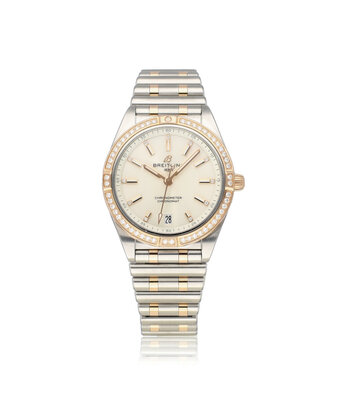 Breitling Chronomat  36 steel gold factory diamond 2020 box + papers