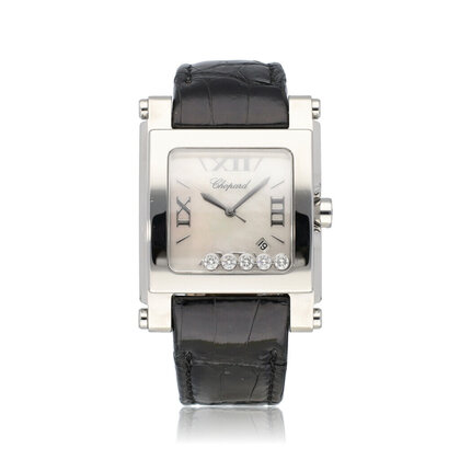 Happy Sport Square Limited Edition  XL steel 5 diamond 2006 box + papers