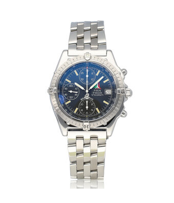 Breitling Chronomat P.A.N  Frecce Tricolori 39 steel black 1999 Limited B+P | NEW BREITLING SERVICE