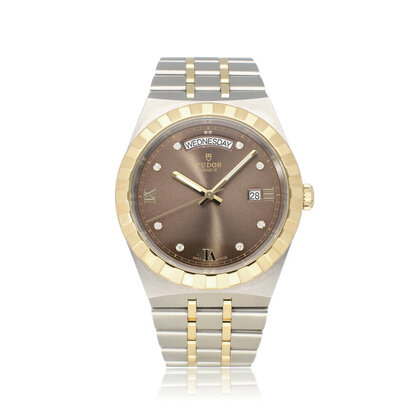 Tudor Royal Date Day 41 steel - gold brown / choco diamond 2024 box + papers