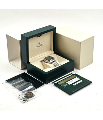 Rolex Milgauss 40 steel blue - green - orange GV 2014 box + papers