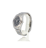 Rolex Date  34 steel black factory diamond Oyster - RANDOM SERIAL