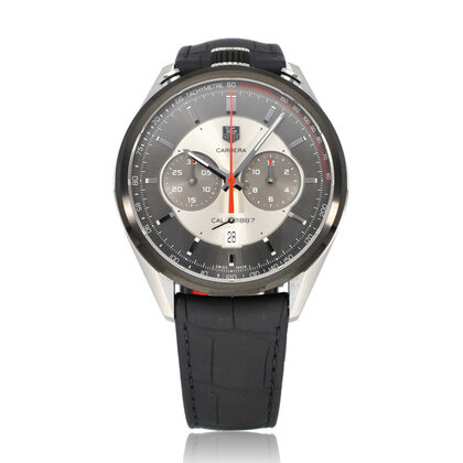 Carrera Calibre 1887 Chronograph 45 steel Jack Heuer box + papars