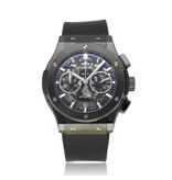 Hublot Classic Fusion Aero Black Magic Chrono 45 ceramic skeleton black + box