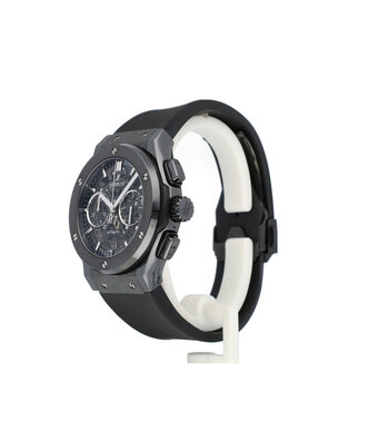 Hublot Classic Fusion Aero Black Magic Chrono 45 ceramic skeleton black + box