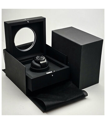 Hublot Classic Fusion Aero Black Magic Chrono 45 ceramic skeleton black + box
