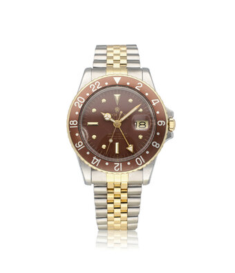 Rolex GMT-Master II 40 steel - gold Oyster nipple Rootbeer - Tiger Eye Jubilee 1971 B+P