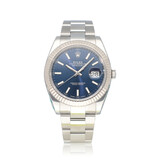 Rolex Datejust 41 steel - white gold blue 2017 B+P | NEW ROLEX SERVICE