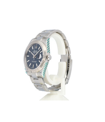 Rolex Datejust 41 steel - white gold blue 2017 B+P | NEW ROLEX SERVICE