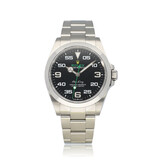 Rolex Air-king 40 steel black domed Oyster 2022 box + papers