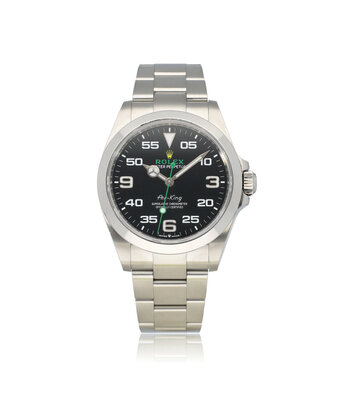 Rolex Air-king 40 steel black domed Oyster 2022 box + papers