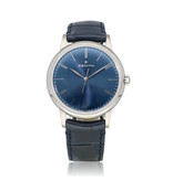 Zenith Elite Elite 6150 42 blue alligator 2017 box + papers