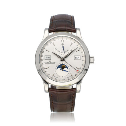 Master Control Calendar  steel day date moonphase | ref. 147.8.41.S | NEW JLC STRAP