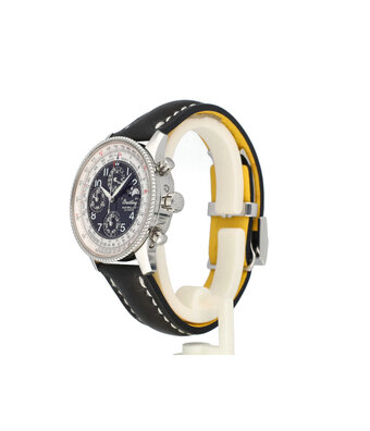 Breitling Navitimer Montbrillant Olympus  steel day date moonphase black | NEW BREITLING STRAP