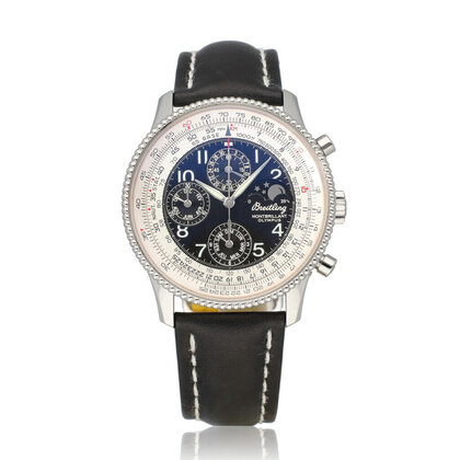 Navitimer Montbrillant Olympus  steel day date moonphase black | NEW BREITLING STRAP