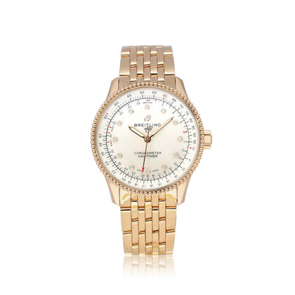 Navitimer Automatic 35 rose gold MOP diamond 2022 B+P | CURRENT LIST € 35.500,-