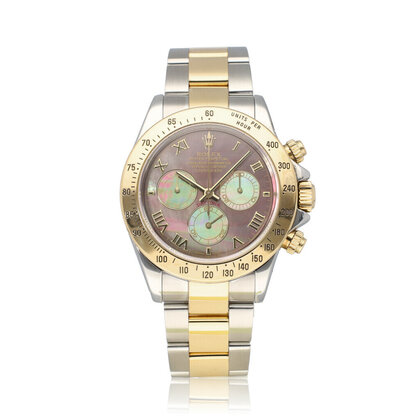 Daytona   steel - gold black MOP - pearl - tahitian 2003 box + papers