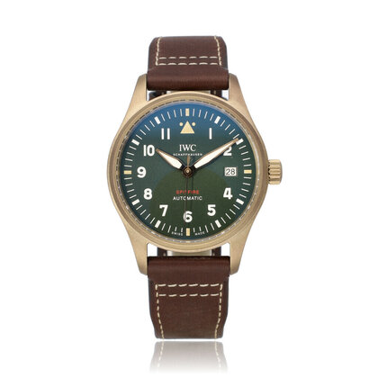 Pilot's Watch Spitfire 39 brons green 2024 B+P | NEW IWC STRAP