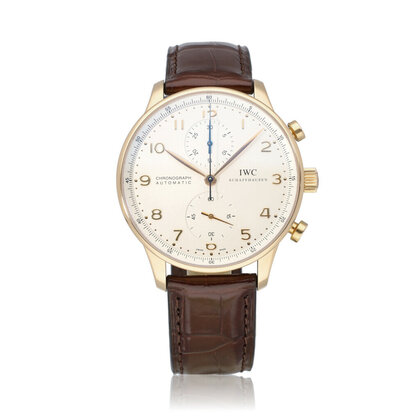 Portugieser Chronograph Automatic 41 rose gold silver | NEW IWC STRAP