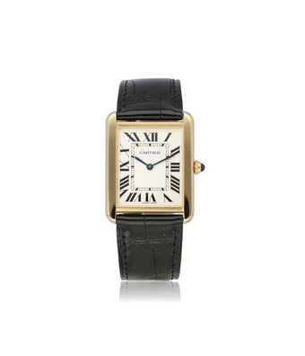 Cartier Tank Solo  yellow gold silver OPEN DATE | ref. 3167 | box + papers
