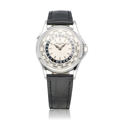 World Time World Time 37 white gold 2005 B+P | NEW PATEK SERVICE