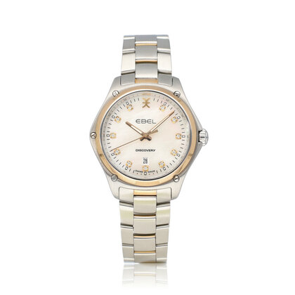 Discovery  33 steel - rose gold MOP diamond box + papers