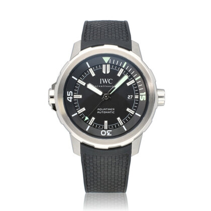 Aquatimer Automatic 42 steel black turquoise 2023 with box + papers