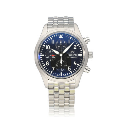 Pilot's Watch Chronograph Automatic 42 steel black day-date chrono - IN PERFECT CONDITION