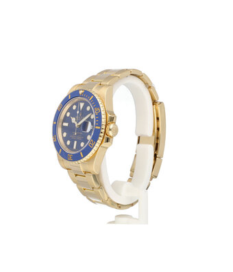 Rolex Submariner Date 40 yellow gold blue - bluesy ceramic Oyster 2015 B+P | NEW ROLEX SERVICE