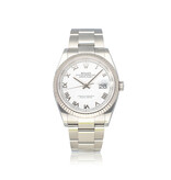 Rolex Datejust 36 steel - white gold roman Oyster 2022 B+P | NEW ROLEX SERVICE