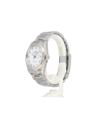 Rolex Datejust 36 steel - white gold roman Oyster 2022 B+P | NEW ROLEX SERVICE