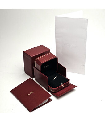 Cartier Love 72 diamond 54 ring size 54 mm yellow gold mini paved 2024 box + papers