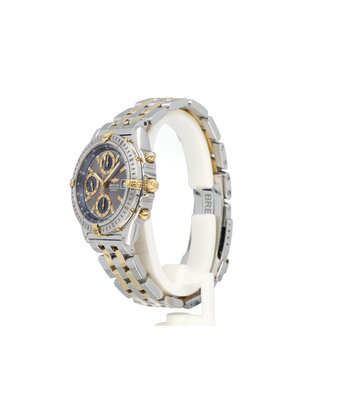 Breitling Chronomat  39 steel - yellow gold blue 2001 box + papers