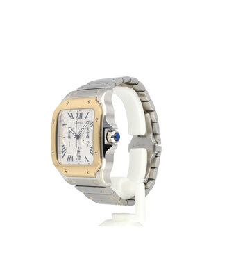 Cartier Santos de Cartier Chronograph XL steel / gold | ref. 4183 | 2022 box + papers