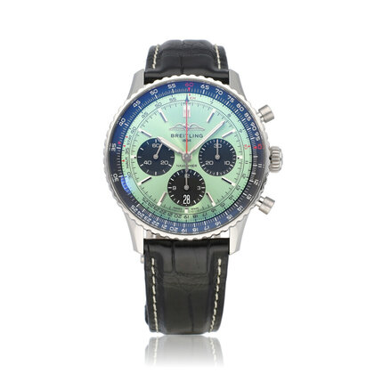 Navitimer B01 Chronograph 43 steel green 2023 B+P | NEW BREITLING SERVICE