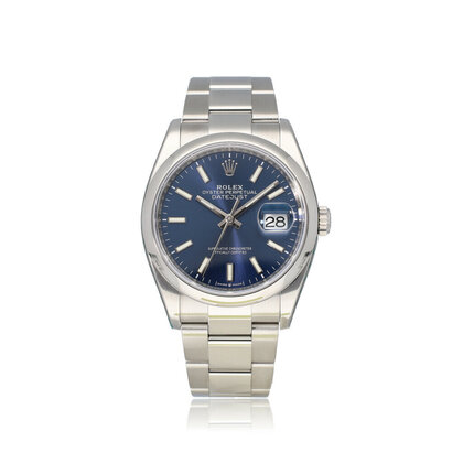 Datejust 36 steel blue domed Oyster 2020 B+P | NEW ROLEX SERVICE