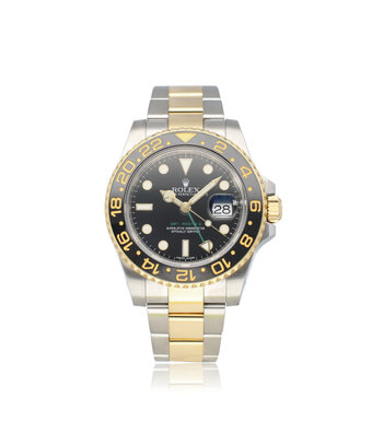 Rolex GMT-Master II 40 steel - yellow gold ceramic black 2014 box + papers