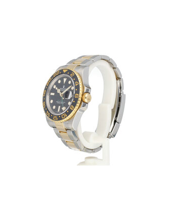 Rolex GMT-Master II 40 steel - yellow gold ceramic black 2014 box + papers