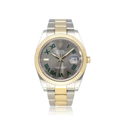 Datejust 41 steel - yellow gold slate roman Oyster Wimbledon 2021 + papers