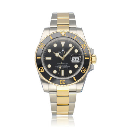 Submariner Date 40 steel - yellow gold black ceramic 2010 B+P | NEW ROLEX SERVICE