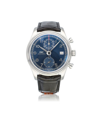 IWC Portugieser Chronograph Classic Edition Laureus Sport for good 42 steel blue | NEW IWC STR