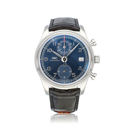 Portugieser Chronograph Classic Edition Laureus Sport for good 42 steel blue | NEW IWC STR