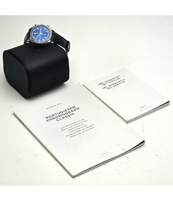 IWC Portugieser Chronograph Classic Edition Laureus Sport for good 42 steel blue | NEW IWC STR